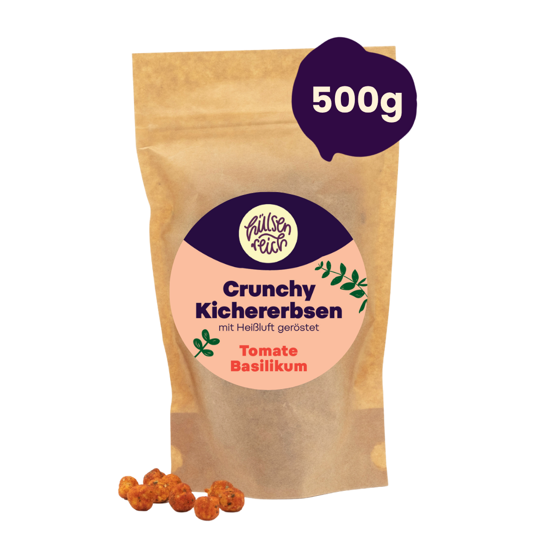Crunchy Kichererbsen Tomate-Basilikum