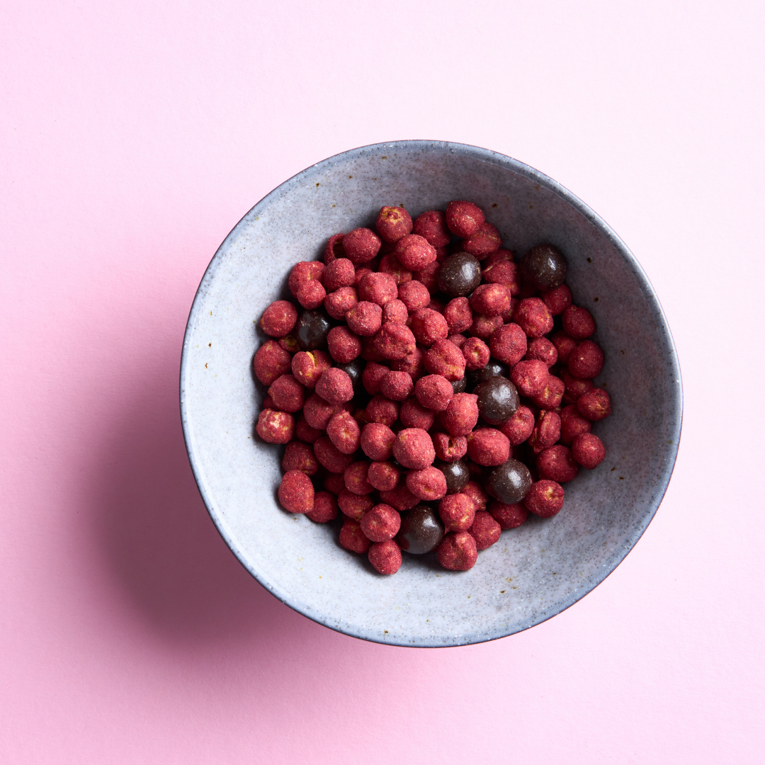 Crunchy Kichererbsen Himbeere & Chic Chocs