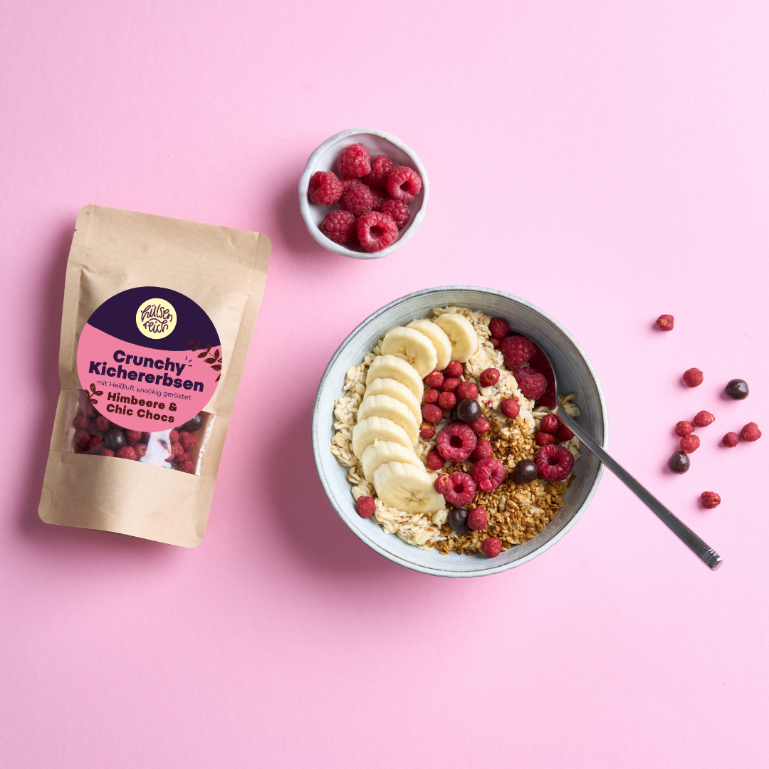 Crunchy Kichererbsen Himbeere & Chic Chocs