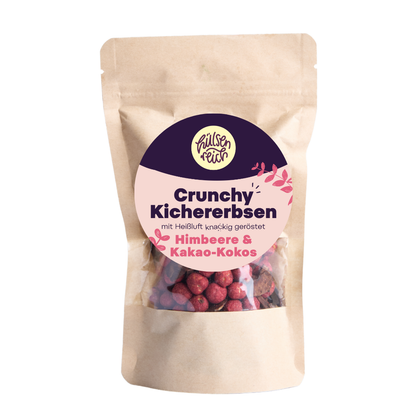Crunchy Kichererbsen Himbeere & Kakao-Kokoschips