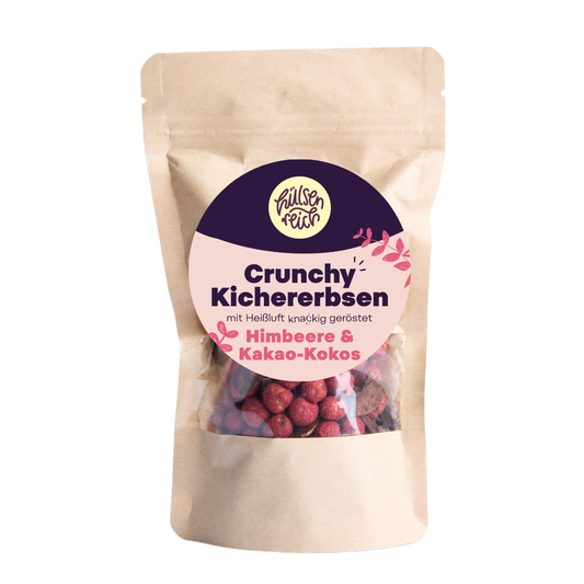 Crunchy Kichererbsen Himbeere & Kakao-Kokoschips