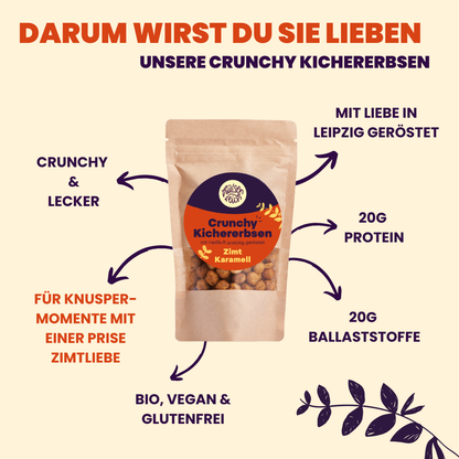 Crunchy Kichererbsen Zimt Karamell