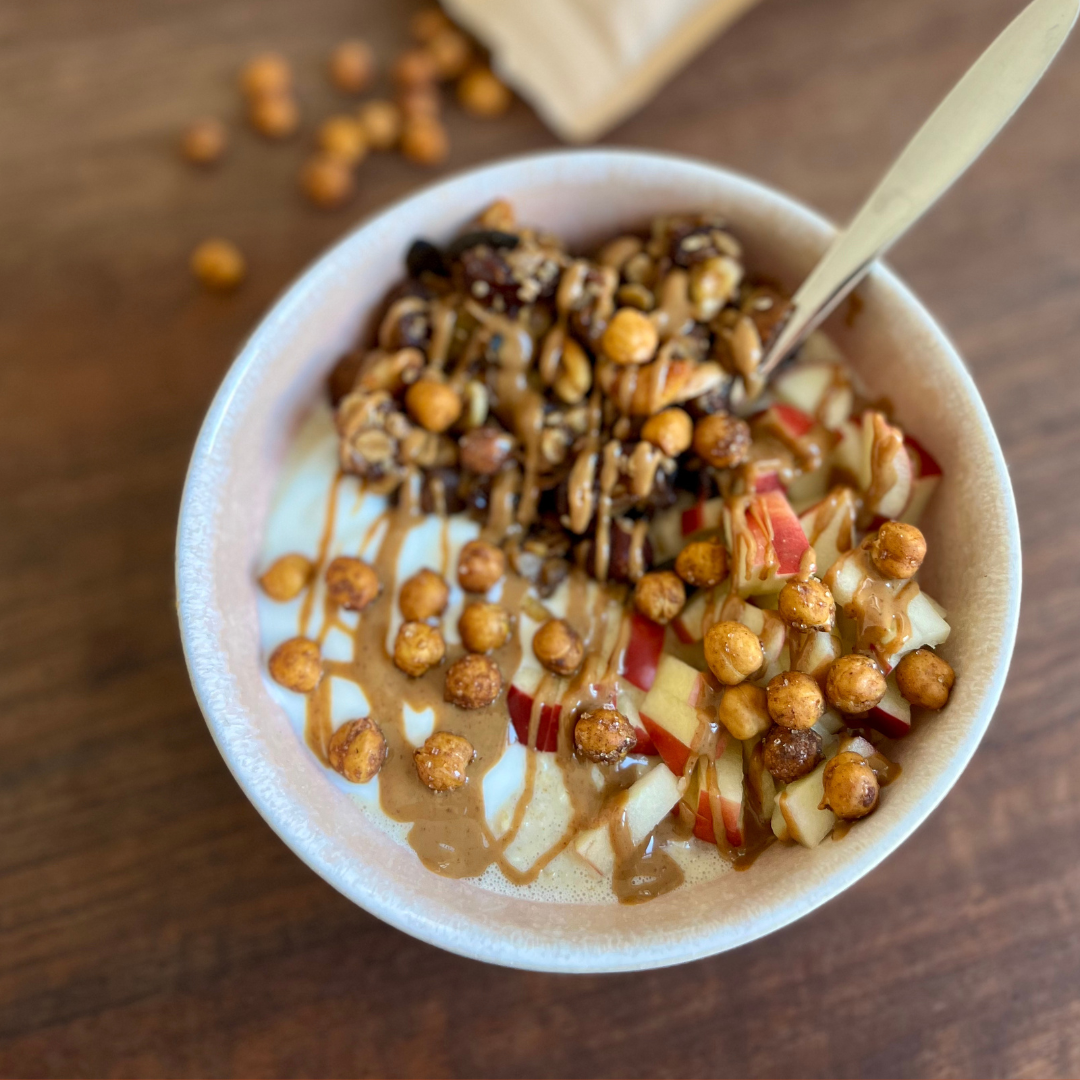 Crunchy Kichererbsen Zimt Karamell